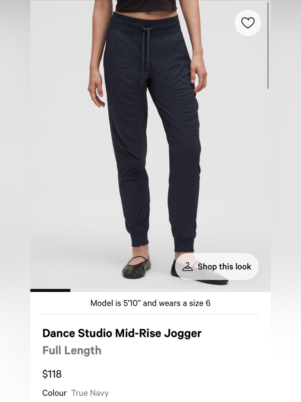 lululemon athletica True Navy Mid-Rise Joggers